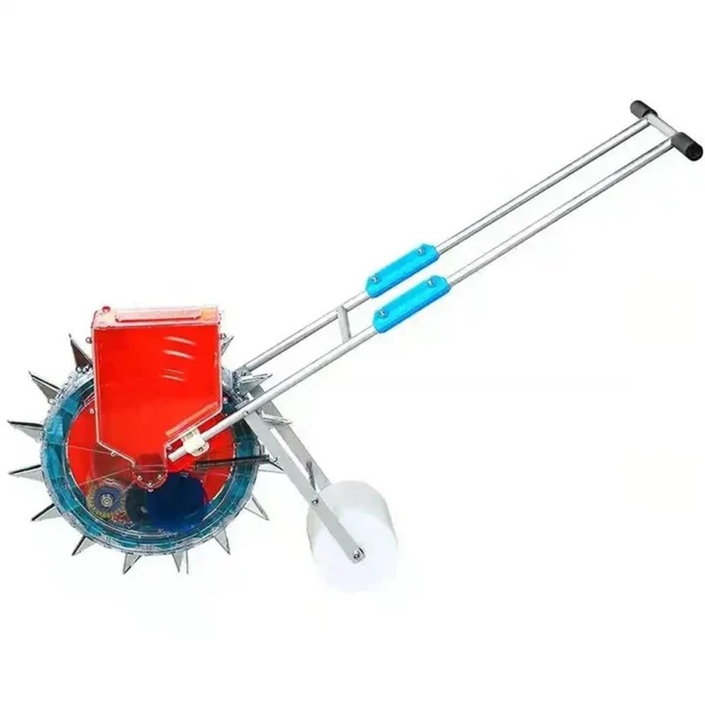 VNSMM Hand Seed Spreader, Hand-Pushed 16-Opening Planter for Soybeans, Peanuts, Corn, Sorghum, Peas, Upland Rice and Cotton