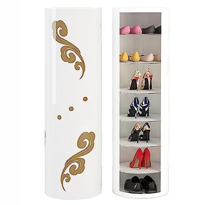 WXQZHF 360° Rotating 7-Tier Shoe Rack, 105 cm