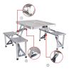 GTATBTG Folding Aluminum Picnic Table with 4 Seats, Portable Camping Grill Table for Travel, Grilling, and Outdoor Parties - Easy to Set Up, Lightweight, and Durable view 3