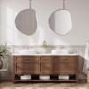 Shaped Ceiling-Hung Wall Mirror, Single-Sided Makeup Mirror with Metal Frame, 60 x 90 cm view 3
