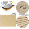Rectangular Waterproof Sun Shade Sail 4.5 x 7 m with Eyelets and Ropes, Brown view 2