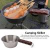 Yctze 304 Stainless Steel Camping Pan, 2000 ml, with Wooden Handle, Silver view 2