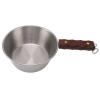 Yctze 304 Stainless Steel Camping Pan, 2000 ml, with Wooden Handle, Silver view 3