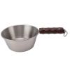 Yctze 304 Stainless Steel Camping Pan, 2000 ml, with Wooden Handle, Silver view 4