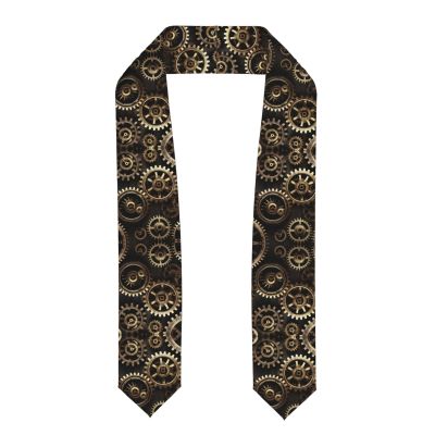 FKGKDF Cool Steampunk Gear-Print Unisex Graduation Stole for Adults, One Size