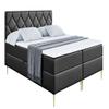 ALTDECOR CATOR-FZ Box Spring Bed with H3 Mattress, 180 x 200 cm, Black view 2