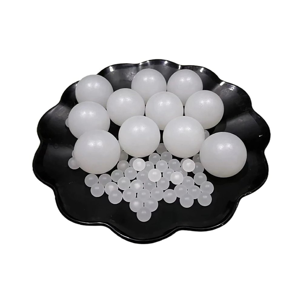 ZHGUIMING 1/10/50/100/200/500 pcs White Solid PP Balls, 2–50 mm, Smooth (50 pcs, 5 mm)