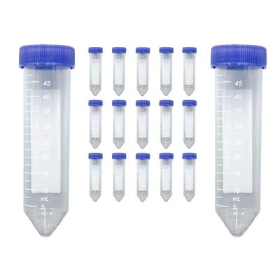 Asyduey Scientific Conical Centrifuge Tubes 50 mL, Pack of 50, Plastic Screw-Cap Test Tubes