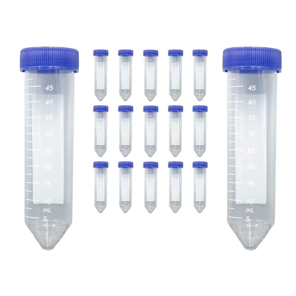 Asyduey Scientific Conical Centrifuge Tubes 50 mL, Pack of 50, Plastic Screw-Cap Test Tubes