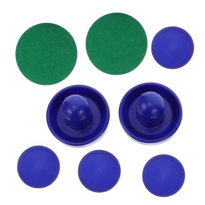 EXAOMBLE Air Hockey Paddles, ABS Plastic, Ergonomic Design, Replacement Set for Air Hockey Table, Blue