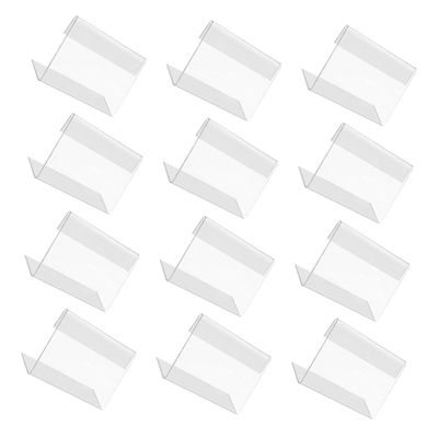 20-Pack Transparent L-Shaped Acrylic Table Sign Holders