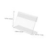 20-Pack Transparent L-Shaped Acrylic Table Sign Holders view 2