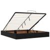 vidaXL Storage Bed with Mattress & LEDs, Black Velvet, 71 x 79 in view 4
