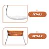 HANABASS Decorative Brown Glass Bottle with Cork Stopper for Storing Small Items and Flowers in a Terrarium view 3