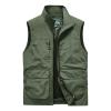 YOSUWOAI Men's Outdoor Vest, Sleeveless Fishing Vest, Lightweight Breathable Summer Vest with Multiple Pockets view 1