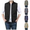 YOSUWOAI Men's Outdoor Vest, Sleeveless Fishing Vest, Lightweight Breathable Summer Vest with Multiple Pockets view 2
