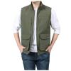 YOSUWOAI Men's Outdoor Vest, Sleeveless Fishing Vest, Lightweight Breathable Summer Vest with Multiple Pockets view 3