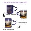 Color-Changing Coffee Mug with Mountain Sunshine, 325 ml, Blue view 2
