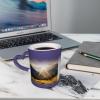 Color-Changing Coffee Mug with Mountain Sunshine, 325 ml, Blue view 3