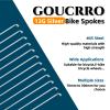 Goucrro 13G Bicycle Spokes, 2.3 mm Steel, 70–300 mm, Black/Silver with Nipples for MTB, E-Bike and Tricycle, 13G-300 mm view 2