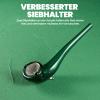 Handcrafted Glass Pipe – Durable Borosilicate Glass, Curved Long Mouthpiece, Secure Filter Holder, 10 Filters, 3-in-1 Pipe Tool, Cleaning Brush & Storage Box (Green) view 3