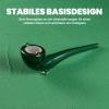 Handcrafted Glass Pipe – Durable Borosilicate Glass, Curved Long Mouthpiece, Secure Filter Holder, 10 Filters, 3-in-1 Pipe Tool, Cleaning Brush & Storage Box (Green) view 4