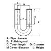 CLENEA 304 Stainless Steel U-Bolt, M8, 1 Piece (M8 × 48 mm) view 4