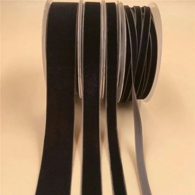 HKSDKABOP Retro Single-Wave Velvet Ribbon, 16 mm x 5 Yards, Black Coffee