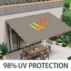Waterproof Rectangular Shade Sail 220 x 440 cm, Light Gray view 3