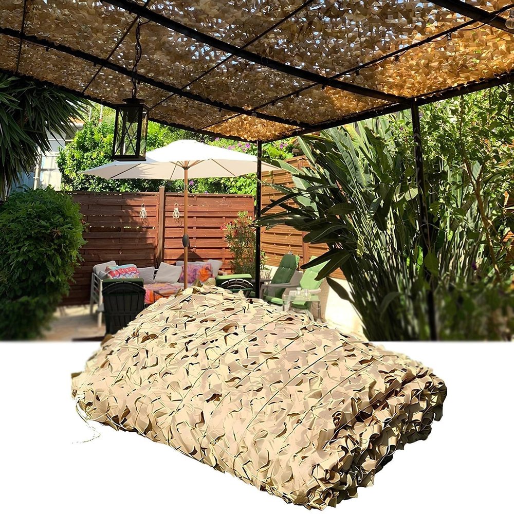 GUOGLZ Camouflage Net, Hunting Camouflage Net, Military Sunshade Net, 3.5 × 6.0 m / 11.4 × 19.6 ft