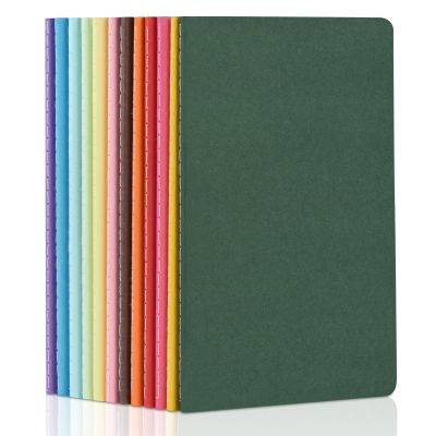 ZCZN A5 Blank Notebooks, 12 Pack, 12 Colors