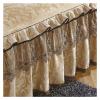 GMVZGQW 3-Piece Luxury Lace Bed Skirt Set, Camel, 150 x 200 cm view 3