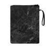 Black Marble Print Book Cover with Zipper Pouch, Washable view 2