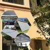 Custom-Size Sun Shade Sail 250 x 400 cm, Waterproof, 98% UV Protection, Cream view 2