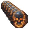 Shattering of Skull Leather Coasters, Set of 6 view 1