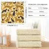 Terry Dish Towels with Animal Cheetah Heart Design, 27.9 x 27.9 cm, 6-Pack view 3