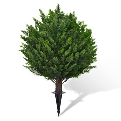 45 cm Artificial Cypress Topiary Ball Tree with Ground Stake, Faux Boxwood Ball for Outdoor Front Porch and Garden