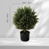 45 cm Artificial Cypress Topiary Ball Tree with Ground Stake, Faux Boxwood Ball for Outdoor Front Porch and Garden view 2