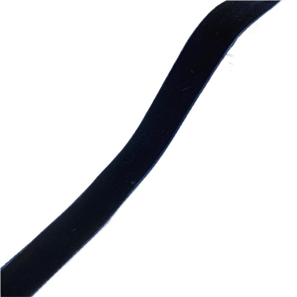 HKSDKABOP Retro Single-Wave Velvet Ribbon, 38 mm x 2 Yards, for Party Gift Boxes, Navy Blue, 6 mm x 5 Yards