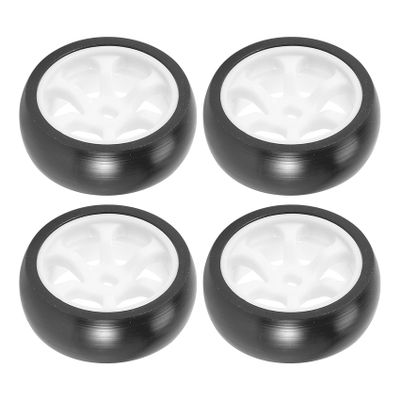 Asyduey 4-Piece Hard Plastic Drift Wheels for 1/28 RC Cars, Mini-Z/Mini-Q/Mini-D Upgrade Parts
