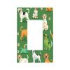Mexpekil Light Switch Cover, Cute Dog Paw Print, 1-Gang Rocker Wall Plate, Green view 1