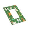 Mexpekil Light Switch Cover, Cute Dog Paw Print, 1-Gang Rocker Wall Plate, Green view 3