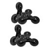 Stair-Climbing Cart Accessories, 2 Pairs of Iron Wheels, Black view 1