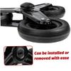 Stair-Climbing Cart Accessories, 2 Pairs of Iron Wheels, Black view 2