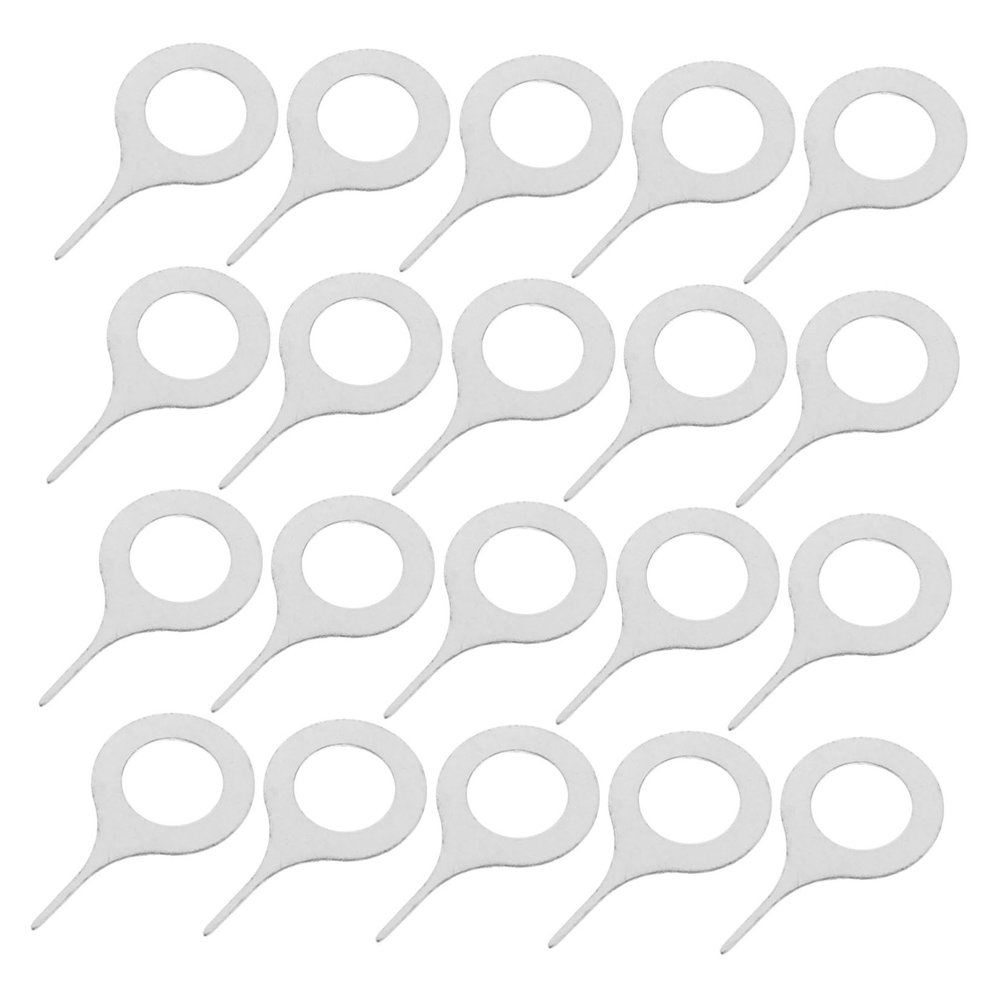 100-Pack Stainless Steel SIM Eject Tools, Silver, for Mobile Phones
