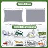 AMXFS Shade Sail with Grommets, 95% Shade, 1 m x 3.5 m, Blue view 2