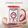 Kiddle-Design Personalized 71st Birthday Mug, Speed Limit 71 Sign, Red view 2