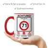 Kiddle-Design Personalized 71st Birthday Mug, Speed Limit 71 Sign, Red view 3