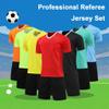 Men's Professional Soccer Referee Shirt and Shorts Set, Orange, XXL view 2
