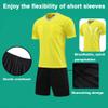 Men's Professional Soccer Referee Shirt and Shorts Set, Orange, XXL view 3
